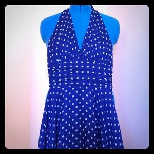Vintage Polka Dot Halter Dress